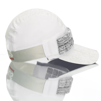 Omius by Headsweats Kona White Running Hat + Cubes Bundle