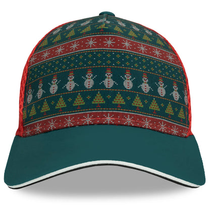 Ugly Sweater Christmas 5 Panel Trucker Hat